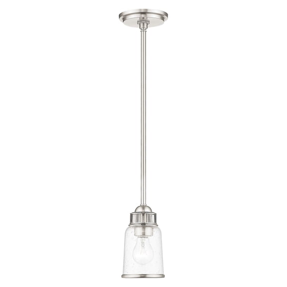 Livex Lighting Lawrenceville Mini Pendant Light in Brushed Nickel