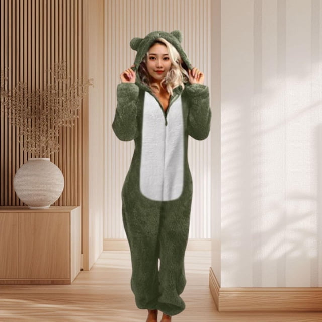Pijamas de una pieza para mujer, mono para mujer, para cosplay, disfraces, juegos de rol , Green L Verde L