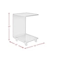 thumbnail image 7 of Bowery Hill Modern Acrylic Plastic Snack Table in Pink/Clear, 7 of 7