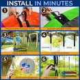 thumbnail image 6 of SereneLife 67" Oval Saucer Swing - Giant Outdoor Swing Set with Universal Hanging Kit, Swinging Seat Spinner with Pillow & Carry Bag, Weatherproof, Water-Resistant, Supports Up to 700 lbs, Rainbow, 6 of 7