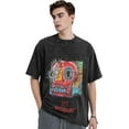 thumbnail image 2 of Jean Michel Basquiat Mens Y2k Vintage Short Sleeve Shirts Streetwear Tops Tshirt Unisex Oversized Graphic Tees, 2 of 8