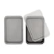 thumbnail image 1 of GoodCook Juego de 2 moldes para hornear pasteles de acero antiadherentes de 13" x 9" con tapas, color gris, 1 of 5