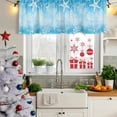 thumbnail image 5 of 2 Pack Valances for Window, Blue Ombre Coastal Short Curtains for Kitchen Bedroom Living Room, Sea Nautical Summer Beach Starfish Coral Rod Pocket Small Window Treatment Valance Drapes 42 x 18 Inch, 5 of 8
