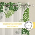 thumbnail image 6 of Palm Leaves Kitchen Curtains Window Panels, Farmhouse Summer Tropical Leaf Flowers Insulated Window Treatment Curtain, Grommet Curtains for Bedroom/Living Room/Bathroom, 2 Piece 42"Wx84"L, 6 of 8