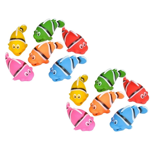 Rhode Island Novelty Rubber Bath Toys CLOWN FISHES (1 Dozen