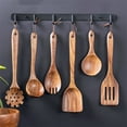 thumbnail image 3 of PASILI Wooden Spoons For Cooking Kitchen Nonstick Bamboo Cooking Utensils Set Durable And Healthy Bamboo Wooden Spatula Spoon, 3 of 9