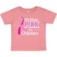 thumbnail image 3 of Inktastic Breast Cancer Awareness We Wear Pink in October Girls Baby T-Shirt, 3 of 5