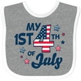 thumbnail image 3 of Inktastic My 1st 4th of July with Striped Stars Boys or Girls Baby Bib, 3 of 4