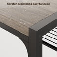 thumbnail image 4 of Aiho 7-Piece Dining Table Set for 6, Space-Saving Kitchen Table with Chairs, Compact Dining Furniture for Small Spaces & Apartments, Gray, 4 of 9