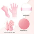 thumbnail image 3 of Artrylin 2 Pairs Silicone Moisturizing Gloves Socks Set,Hand Feet Care Set,Spa Gel Socks Gloves for Repairing Dry Cracked Skin,Non-Slip Soft Silicone Socks for Women,Foot Care After Pedicure-Pink, 3 of 8