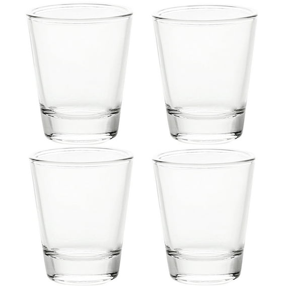 BCnmviku 4 Pack 1.5 oz Shot Glasses Sets with Heavy Base, Clear Shot Glass
