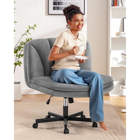 velvet gray criss cross swivel product
