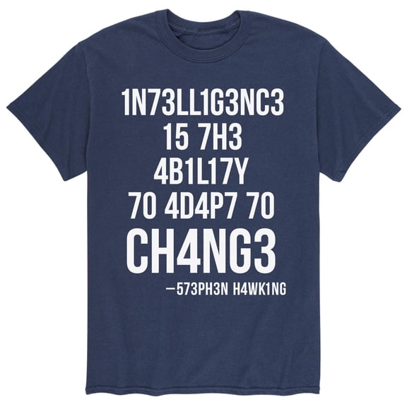 Instant Message - Intelligence Is The Ability To Adapt To Change - Men's Short Sleeve Graphic T-Shirt