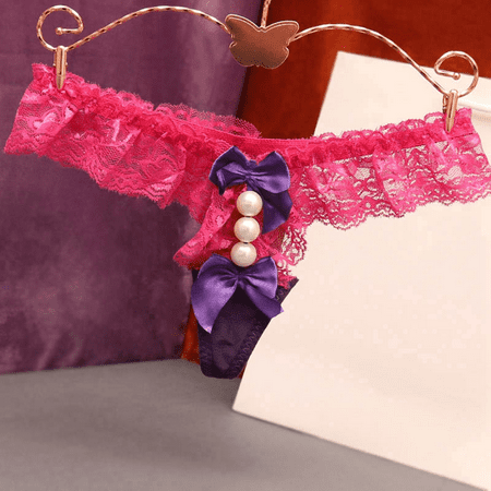 Fulorrnie Underwear for Women Comfort G String Seamless Breathable Panties Cute Thong Drop Waist Ventilated Panty Hot Pink One Size