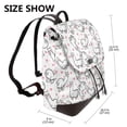 thumbnail image 2 of Disketp Alpacas and Hearts Mochila de Cuero para Mujer, Bolso de Espalda Antirrobo con Estilo para Viaje, Trabajo y Uso Diario, 2 of 4