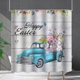 thumbnail image 2 of AURIGATE Easter Truck Bunny Shower Curtain, Nylon Spandex Waterproof Bathroom Curtain, Happy Easter Truck & Bunny Print Bath Decor with Hooks for Bathroom, 2 of 6