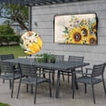 thumbnail image 6 of Outdoor TV Cover 68x42x4.5in, American Pastoral Sunflower on Retro Letter Weatherproof TV Screen Protector with Zipper, Country Flower Outside Television Cover Fits Up to 70-75", 6 of 9