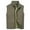 Army Green, variant on MELDVDIB Mens Vest Coats Zip-Up Fuzzy Fleece Lined Oversized Sleeveless Stand Collar Jackets Light Weight Solid Collar Outwear with Pockets