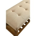thumbnail image 5 of Hassch Wooden Shoe Bench Entryway 3-Tiers Bench with Upholstered Cushion, Beige, 5 of 5