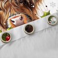thumbnail image 4 of Manfei Marry Christmas Black Out Curtains,Farm Highland Cattle Curtains Pack of 2 (42x63 Each),Red Berry Xmas Flower Bedroom Curtains For Boys Kids,Super Cozy Room Decor, 4 of 6