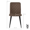thumbnail image 4 of Set De Comedor 4 Sillas Velvet Mesa Cristal Negro Elegante cafe, 4 of 8