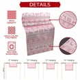 thumbnail image 5 of Winter Snowflake Elk Table Runner 13x90in Non-Slip Cotton Linen Table Runners, Watercolor Pink Striped Dresser Scarves TableRunner for Dinner Kitchen Dining Wedding Party, 5 of 9