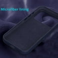 thumbnail image 3 of Liquid Silicone Soft Microfiber Case for iPhone 17 Pro Max with Tempered Glass Screen Protector - Midnight Blue, 3 of 5
