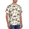 thumbnail image 2 of Vsdgher Funny Excavator Print Men's Dry Fit Mesh Athletic Shirts Moisture Wicking Tennis T-Shirt Tops, 2 of 9