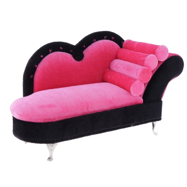 1/6 Estilo Europeo Rosa Chaise Lounge Reclinable Muñecas Muebles De La Casa Para 12 '' Juguetes Calientes Phicen De Acción Sunnimix Muebles de sofá de 6ta escala de muñecas
