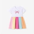 thumbnail image 5 of WMQPNNS Toddler Girl Dresses Short Sleeve Cute Dress Girls Dress 5t Purple Party Outfit Sweet Spring Summer Clothes for Kids, Size 12-24 Months,1-Color A, 5 of 8