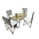 thumbnail image 1 of Conjunto de 4 Sillas Plegables de Camping y Playa CJR con Mesa Blanco, 1 of 9