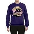 thumbnail image 2 of Wild Bobby Let Our Classroom Adventure Begin Mountain Sunset Light Colors Pop Culture Unisex Crewneck Sweatshirt, Purple, Small, 2 of 6
