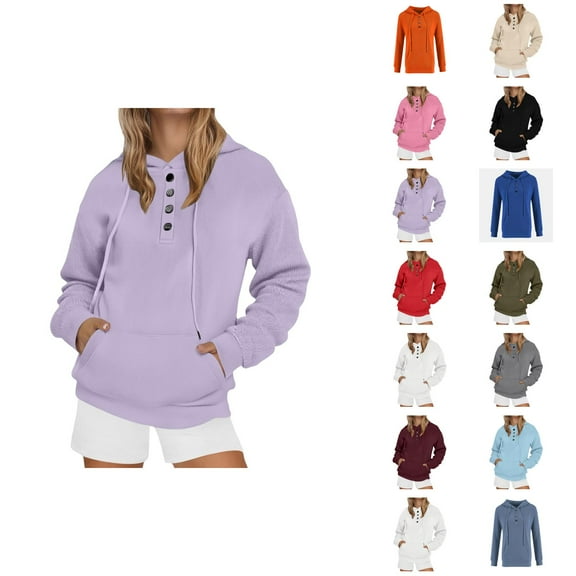 Oversized Hoodie Womens Lightweight Sweatshirt Casual Wear Zip Up Women's Solid Color Hooded Ice Silk Ribbed Pullover Sport Top Long Sleeve Button Shirt For Daily And Outdoor Activities