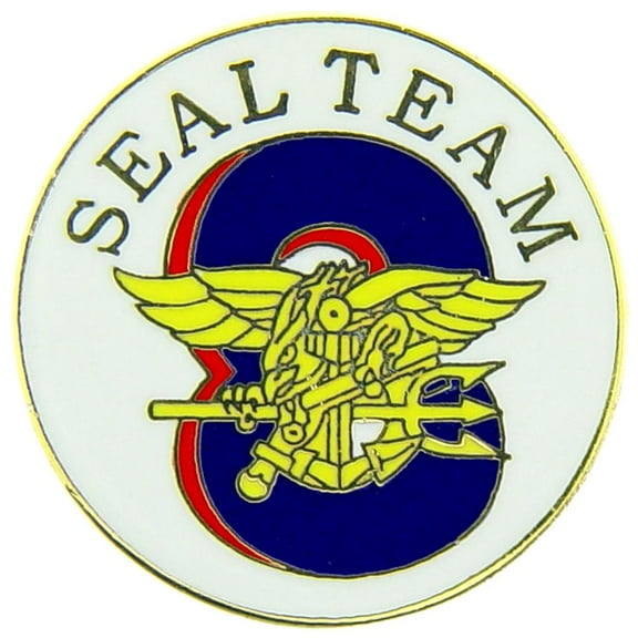 Eagle Emblems P15981 Pin - USN, Seal Team, 8 - 0.94 in.