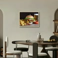 thumbnail image 2 of Nawypu  Modern Canvas Painting Artwork Photographic hamburger ingredients sauces chips Wall Art Poster for Living Room Bedroom Home Office Wall Decor Extra Large, 2 of 4