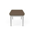 thumbnail image 5 of Lenox Steel Reception Waiting Room 2-Seat Bench / Silver Steel / Brown, 5 of 5