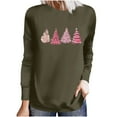 thumbnail image 2 of VgaVtl Cotton Womens T Shirt Christmas Long Sleeve Women Plus Size Tops Casual Christmas Tree Holiday Layering Tops,Green XXL, 2 of 5