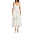 thumbnail image 1 of xiaxaixu Robe Longue Décontractée d'Été pour Femme, Broderie de Fleurs, à Nouer, Col Licou, Sans Manches, Robe Mode Dos Nu, Robe Trapèze, 1 of 9