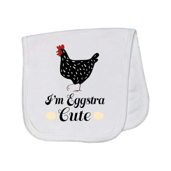 Inktastic Chicken Lover Eggstra Cute Baby Burp Cloth