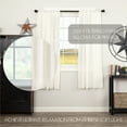 thumbnail image 4 of VHC Brands Tobacco Cloth Solid Color Sheer Cotton Farmhouse Curtains-Rod Pocket Tie Back(s) Panel Pair, Antique White, 4 of 8