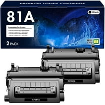 81A Toner Cartridge Compatible Toner Replacement for HP CF281A 81A CF281X 81X LaserJet Enterprise MFP M630h M630dn M630f M630z M604 M605 M606 M630 Printer Ink (Black, 2-Pack)