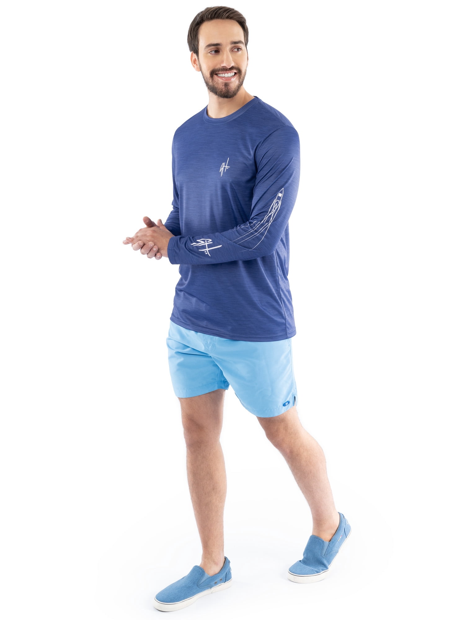 GH BY GUY HARVEY Men's Performance Long Sleeve Fishing Shirt, Sizes:S-3XL