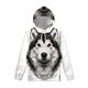 thumbnail image 3 of Sudadera con capucha con estampado 3D de perros y mascotas coloridas para hombres y niños, jersey con gráficos de animales de husky siberiano, ropa de calle, sudaderas casuales, 3 of 5