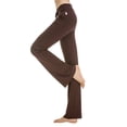 thumbnail image 2 of Sngxgn Woman Pants Women Casual Solid Pants Drawstring Elastic Waist Long Wide Leg Pants(Coffee,L), 2 of 5