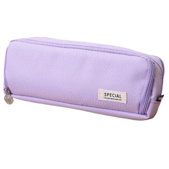 Pencil Case for Students, 50 Capacity Pen Holder with Dual Access Side Flap, Water Resistant Oxford Desk Organizer