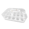 thumbnail image 2 of Contenedor para guardar huevos, soporte para huevos para refrigerador, temporizador de frescura, bandejas para huevos. 1 capa y transparente, 2 of 9