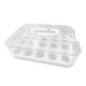 thumbnail image 2 of Organizador de huevos para refrigerador Temporizador de frescura Huevera Contenedor de huevos de cocina para 1 capa y transparente, 2 of 9