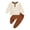 Orange, variant on Quealent Ribbed Toddler Boy Clothes Set Fall Winter Long Sleeve Sweatshirt and Pants Outfits (Orange, 4-5 Years)