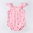 thumbnail image 2 of Siilsaa Girls Bodysuit Baby Girls Floral Cute Short Sleeve Romper Bodysuit Clothes Pink,66, 2 of 6