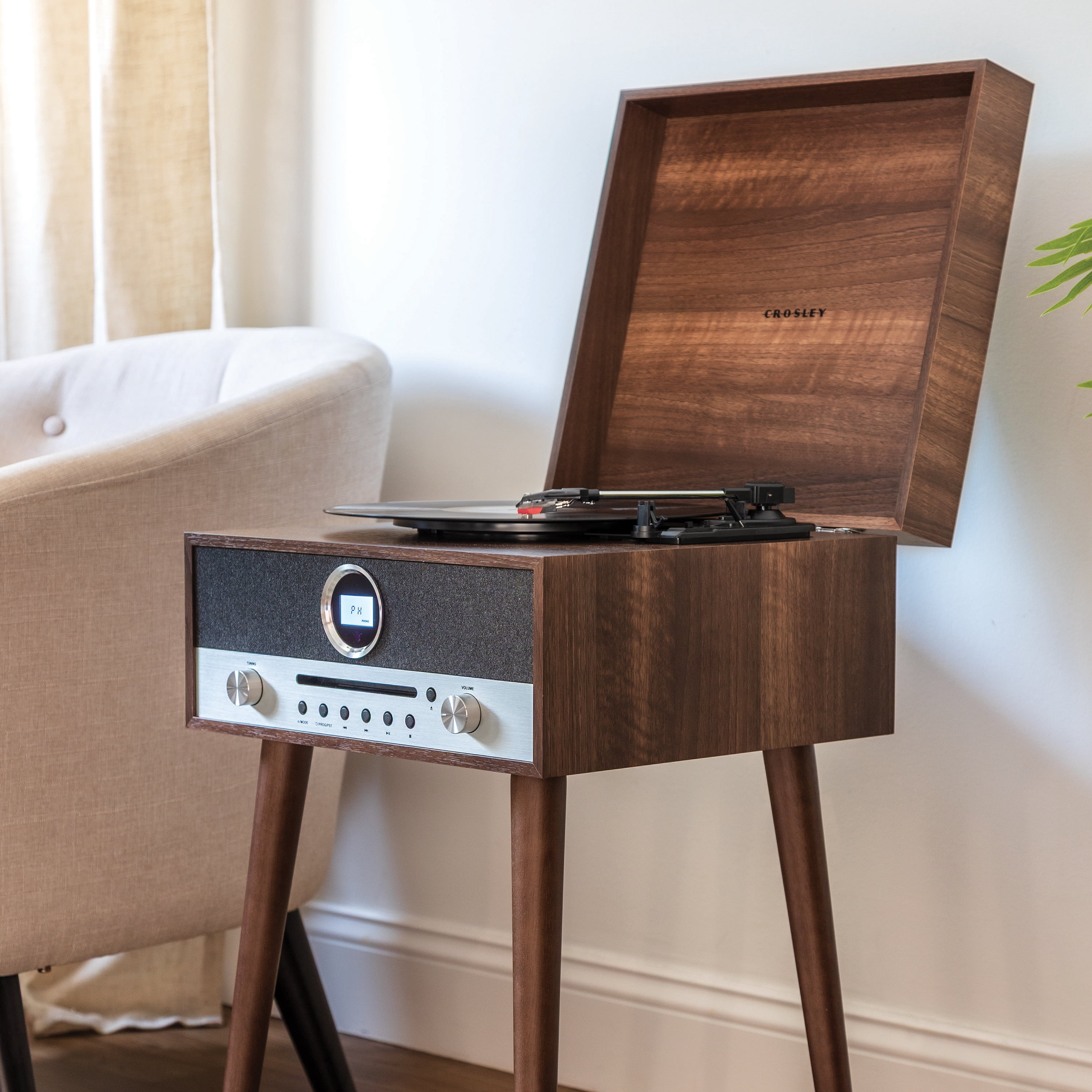 Crosley Nash 7-in-1 Record Player with Bluetooth - Audio Turntables